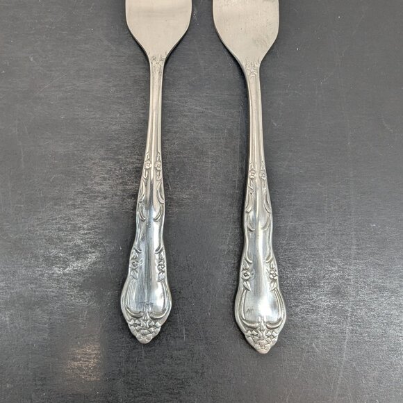 Hanford Forge Stainless Steel Dinner Forks Floral Design Set of 4 - Picture 5 of 11